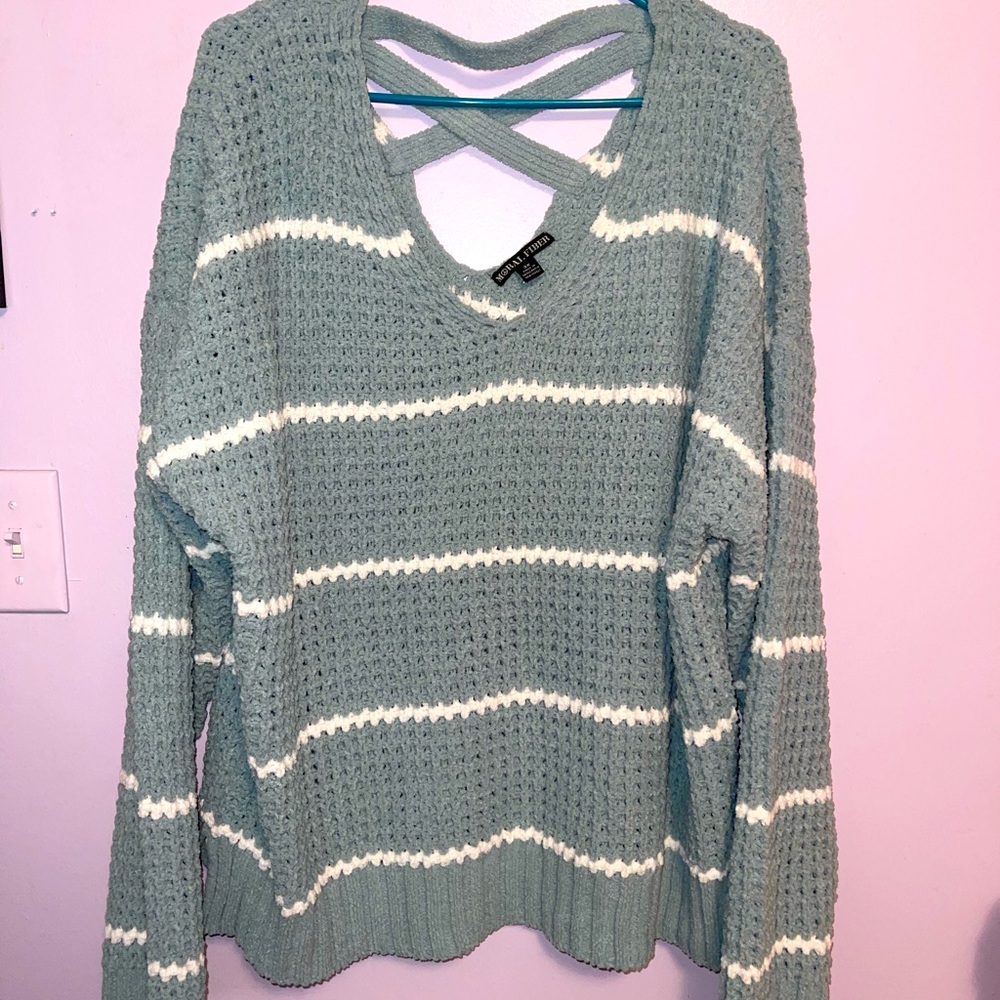 Moral Fiber lightweight knitted striped sweater